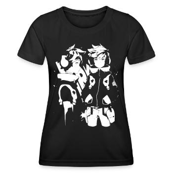 Shibuya's cool Cyberpunk Style Anime Boy Otaku - Frauen Funktions-T-Shirt - Schwarz - Vorne - AI Model Female 172 light (172cm)
