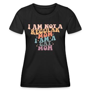 Je suis une maman chat - Funny Cat Mom Style rétro - T-shirt sport Femme - noir - Devant - AI Model Female 172 light (172cm)