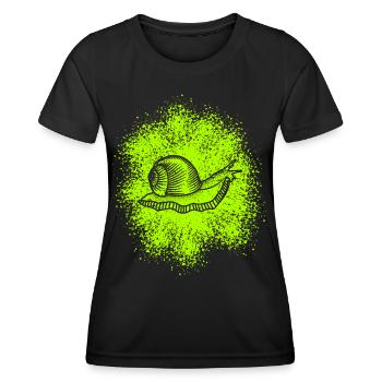 Süße Schnecke mit Schneckenhaus - Frauen Funktions-T-Shirt - Schwarz - Vorne - AI Model Female 172 light (172cm)