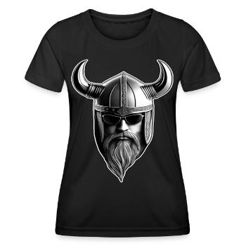 Cool Viking with sunglasses - Women's Functional T-Shirt - black - Front - AI Model Female 172 light (172cm)