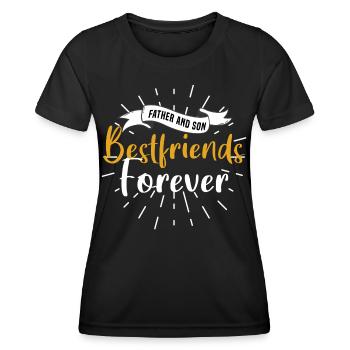 father and son - Women's Functional T-Shirt - black - Front - AI Model Female 172 light (172cm)