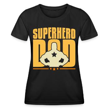 superhero dad - Frauen Funktions-T-Shirt - Schwarz - Vorne - AI Model Female 172 light (172cm)