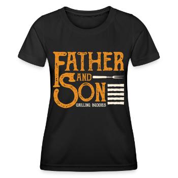 Father and Son - Women's Functional T-Shirt - black - Front - AI Model Female 172 light (172cm)