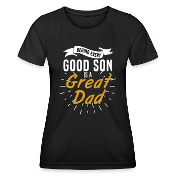 great dad - Frauen Funktions-T-Shirt - Schwarz - Vorne - AI Model Female 172 light (172cm)