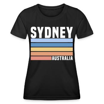 Sydney, Australie - T-shirt sport Femme - noir - Devant - AI Model Female 172 light (172cm)