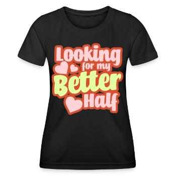 Valentines - Camiseta funcional para mujeres - negro - delante - AI Model Female 172 light (172cm)