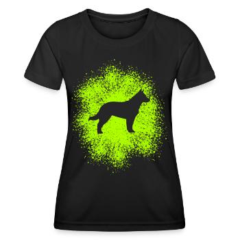 Schäferhund – Treuer Begleiter - Frauen Funktions-T-Shirt - Schwarz - Vorne - AI Model Female 172 light (172cm)