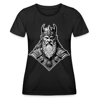 Proud Viking Warrior Germanic - Women's Functional T-Shirt - black - Front - AI Model Female 172 light (172cm)