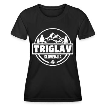 Le Triglav - T-shirt sport Femme - noir - Devant - AI Model Female 172 light (172cm)