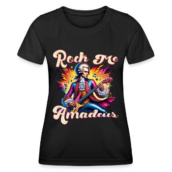 Rock Me Amadeus : Rock-star classique - T-shirt sport Femme - noir - Devant - AI Model Female 172 light (172cm)