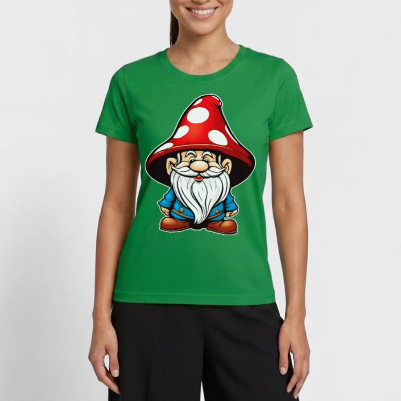 Cute Toadstool Leprechaun Women's Functional T-Shirt