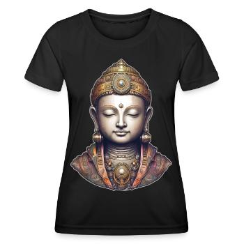 Mystischer spiritueller Buddha - Frauen Funktions-T-Shirt - Schwarz - Vorne - AI Model Female 172 light (172cm)