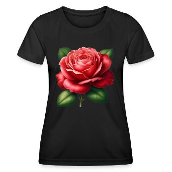 rosa - Women's Functional T-Shirt - black - Front - AI Model Female 172 light (172cm)