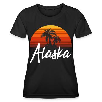 alaska - Frauen Funktions-T-Shirt - Schwarz - Vorne - AI Model Female 172 light (172cm)