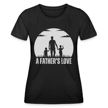 father and son - Women's Functional T-Shirt - black - Front - AI Model Female 172 light (172cm)