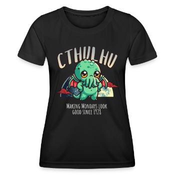 Montag 1928 - Cthulhu Kult Lovecraft Necronomicon - Frauen Funktions-T-Shirt - Schwarz - Vorne - AI Model Female 172 light (172cm)