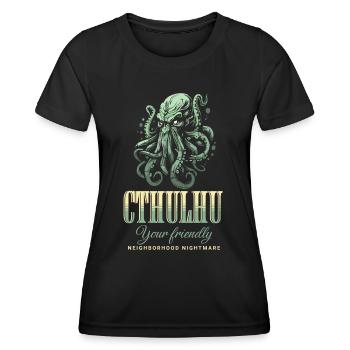 Nightmare - Cthulhu Kult Lovecraft Necronomicon - Frauen Funktions-T-Shirt - Schwarz - Vorne - AI Model Female 172 light (172cm)