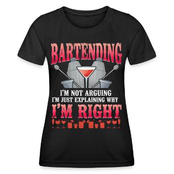 Bartender Mixologist Bartender I'm - Frauen Funktions-T-Shirt - Schwarz - Vorne - AI Model Female 172 light (172cm)