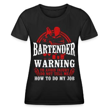 Bartender Mixologist Bartender - Women's Functional T-Shirt - black - Front - AI Model Female 172 light (172cm)
