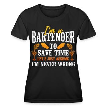 Bartender Mixologist I'm A - Women's Functional T-Shirt - black - Front - AI Model Female 172 light (172cm)