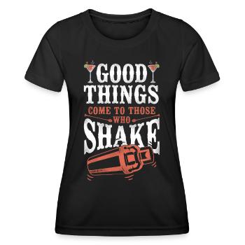 Bartender Mixologist Good Things - Women's Functional T-Shirt - black - Front - AI Model Female 172 light (172cm)