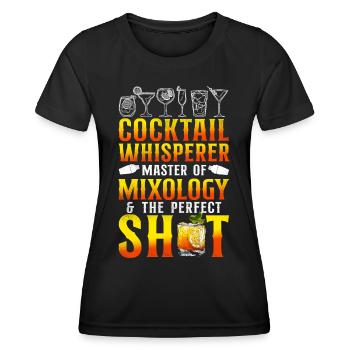 Bartender Mixologist Cocktail - Frauen Funktions-T-Shirt - Schwarz - Vorne - AI Model Female 172 light (172cm)