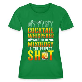 Bartender Mixologist Cocktail - Women's Functional T-Shirt - kelly green - Front - AI Model Female 172 dark (172cm)