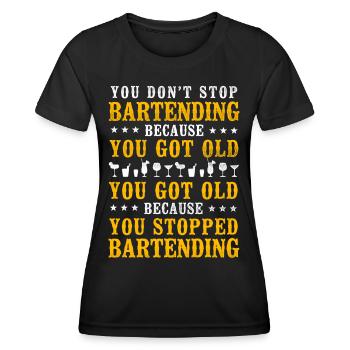 Bartender Mixologist Retired You - Frauen Funktions-T-Shirt - Schwarz - Vorne - AI Model Female 172 light (172cm)