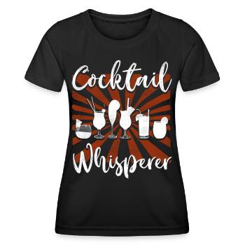 Barman Mixologue Cocktail - T-shirt sport Femme - noir - Devant - AI Model Female 172 light (172cm)