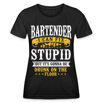 Bartender Mixologist Bartender I - Frauen Funktions-T-Shirt - Schwarz - Vorne - AI Model Female 172 light (172cm)