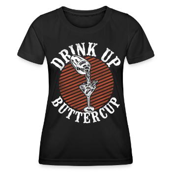 Bartender Mixologist Drink Up - Frauen Funktions-T-Shirt - Schwarz - Vorne - AI Model Female 172 light (172cm)