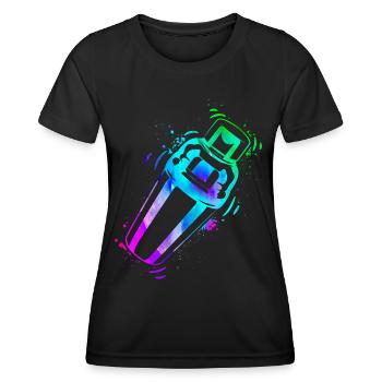 Bartender Mixologist Watercolors - Women's Functional T-Shirt - black - Front - AI Model Female 172 light (172cm)