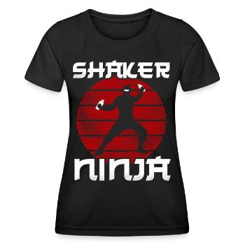 Bartender Mixologist Ninja Shaker - Women's Functional T-Shirt - black - Front - AI Model Female 172 light (172cm)