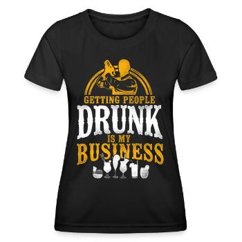 Bartender Mixologist Getting - Frauen Funktions-T-Shirt - Schwarz - Vorne - AI Model Female 172 light (172cm)