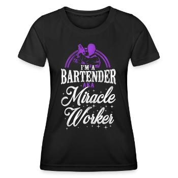 Bartender Mixologist Bartender - Frauen Funktions-T-Shirt - Schwarz - Vorne - AI Model Female 172 light (172cm)