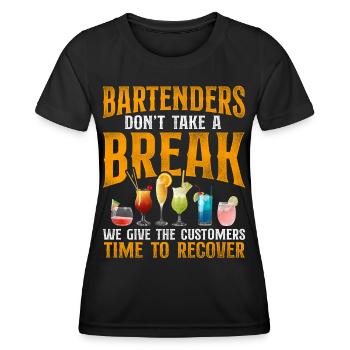 Bartender Mixologist Bartenders - Women's Functional T-Shirt - black - Front - AI Model Female 172 light (172cm)