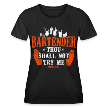 Bartender Mixologist Bartender - Women's Functional T-Shirt - black - Front - AI Model Female 172 light (172cm)