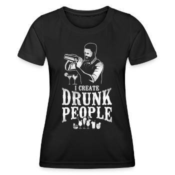 Bartender Mixologist I Create - Frauen Funktions-T-Shirt - Schwarz - Vorne - AI Model Female 172 light (172cm)