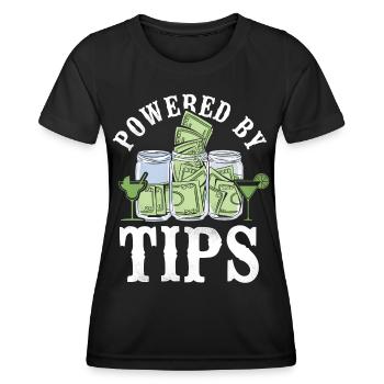 Bartender Mixologist Powered By - Women's Functional T-Shirt - black - Front - AI Model Female 172 light (172cm)