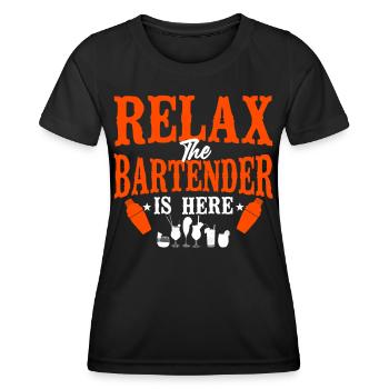 Bartender Mixologist Relax The - Women's Functional T-Shirt - black - Front - AI Model Female 172 light (172cm)