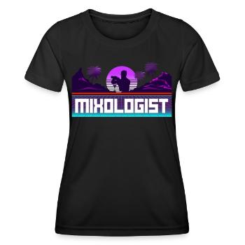 Bartender Mixologist 80s 90s Retro - Frauen Funktions-T-Shirt - Schwarz - Vorne - AI Model Female 172 light (172cm)