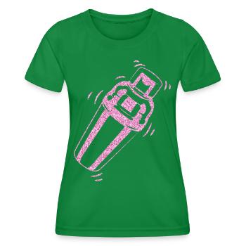 Bartender Mixologist Shaker - Frauen Funktions-T-Shirt - Kelly Green - Vorne - AI Model Female 172 dark (172cm)