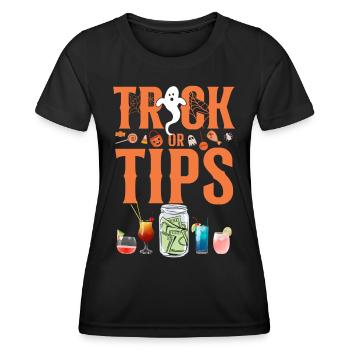 Barman Mixologue Truc ou astuces - T-shirt sport Femme - noir - Devant - AI Model Female 172 light (172cm)