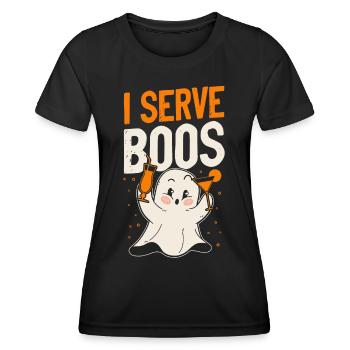 Bartender Mixologist Halloween Pun - Women's Functional T-Shirt - black - Front - AI Model Female 172 light (172cm)