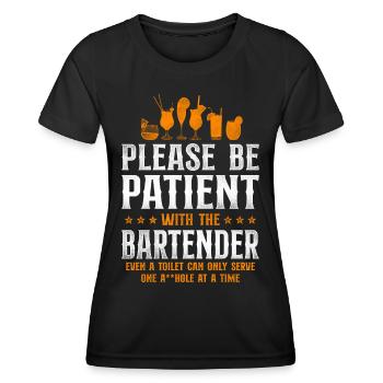 Bartender Mixologist Please Be - Women's Functional T-Shirt - black - Front - AI Model Female 172 light (172cm)