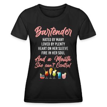 Bartender Mixologist Bartender - Women's Functional T-Shirt - black - Front - AI Model Female 172 light (172cm)