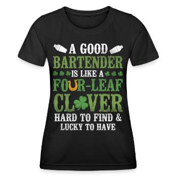 Bartender Mixologist St Patricks - Frauen Funktions-T-Shirt - Schwarz - Vorne - AI Model Female 172 light (172cm)