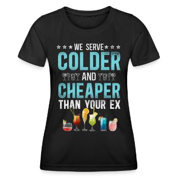 Bartender Mixologist We Serve - Frauen Funktions-T-Shirt - Schwarz - Vorne - AI Model Female 172 light (172cm)