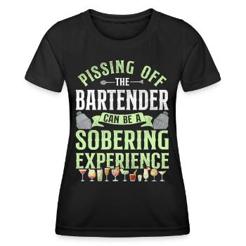 Bartender Mixologist Pissing Off - Women's Functional T-Shirt - black - Front - AI Model Female 172 light (172cm)