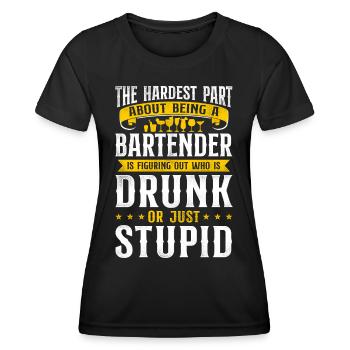 Bartender Mixologist The Hardest - Women's Functional T-Shirt - black - Front - AI Model Female 172 light (172cm)